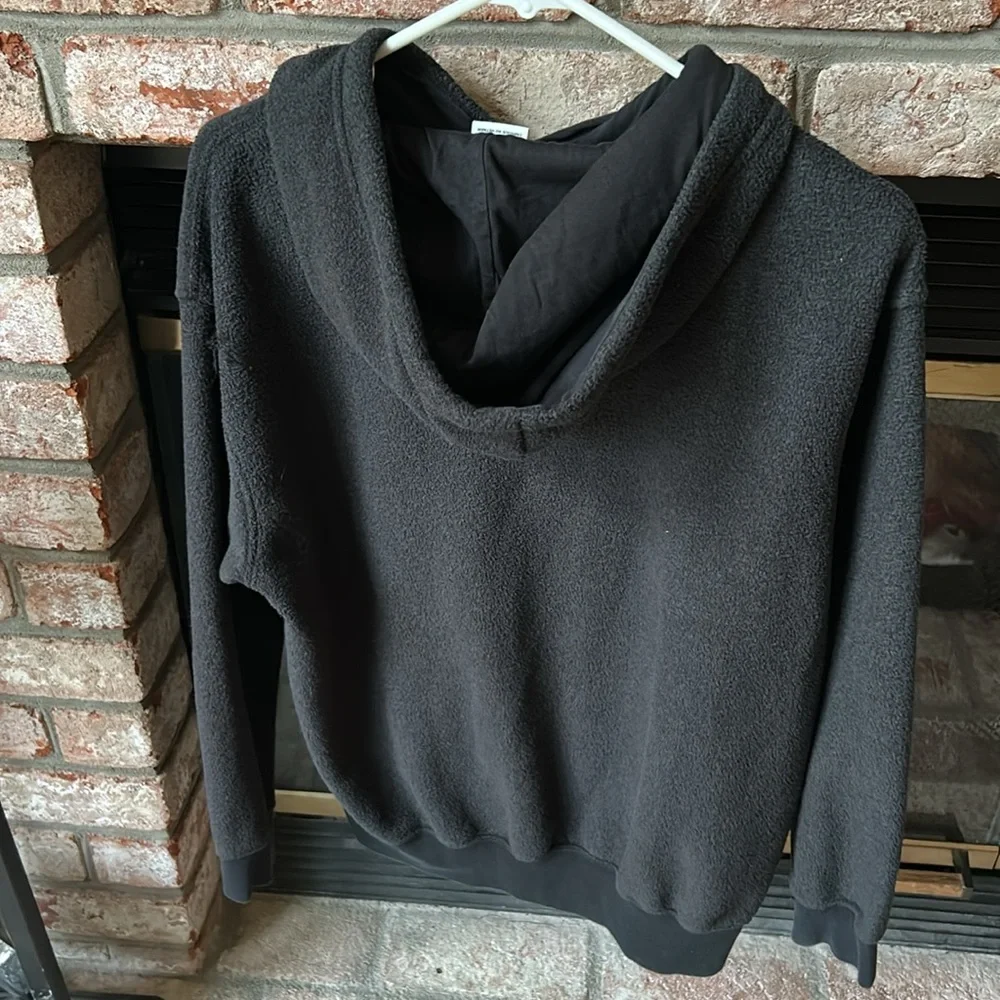 Nike Sportswear Essentials Plush Black Hoodie Center Swoosh DD5118-010Women’s XS